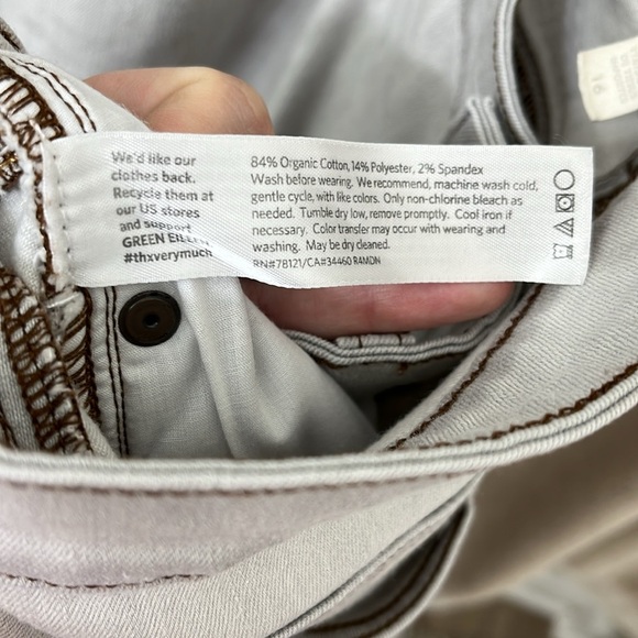 Eileen Fisher Light Grey Skinny Jeans Size 16 - Picture 4 of 5